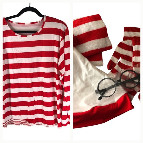 Wheres waldo costume set shirt - set,