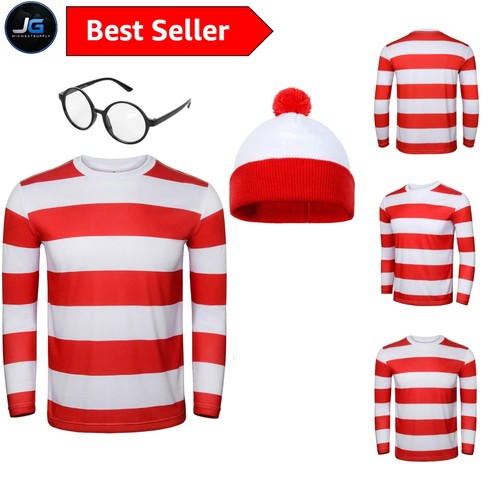 Funny red and white striped - and,